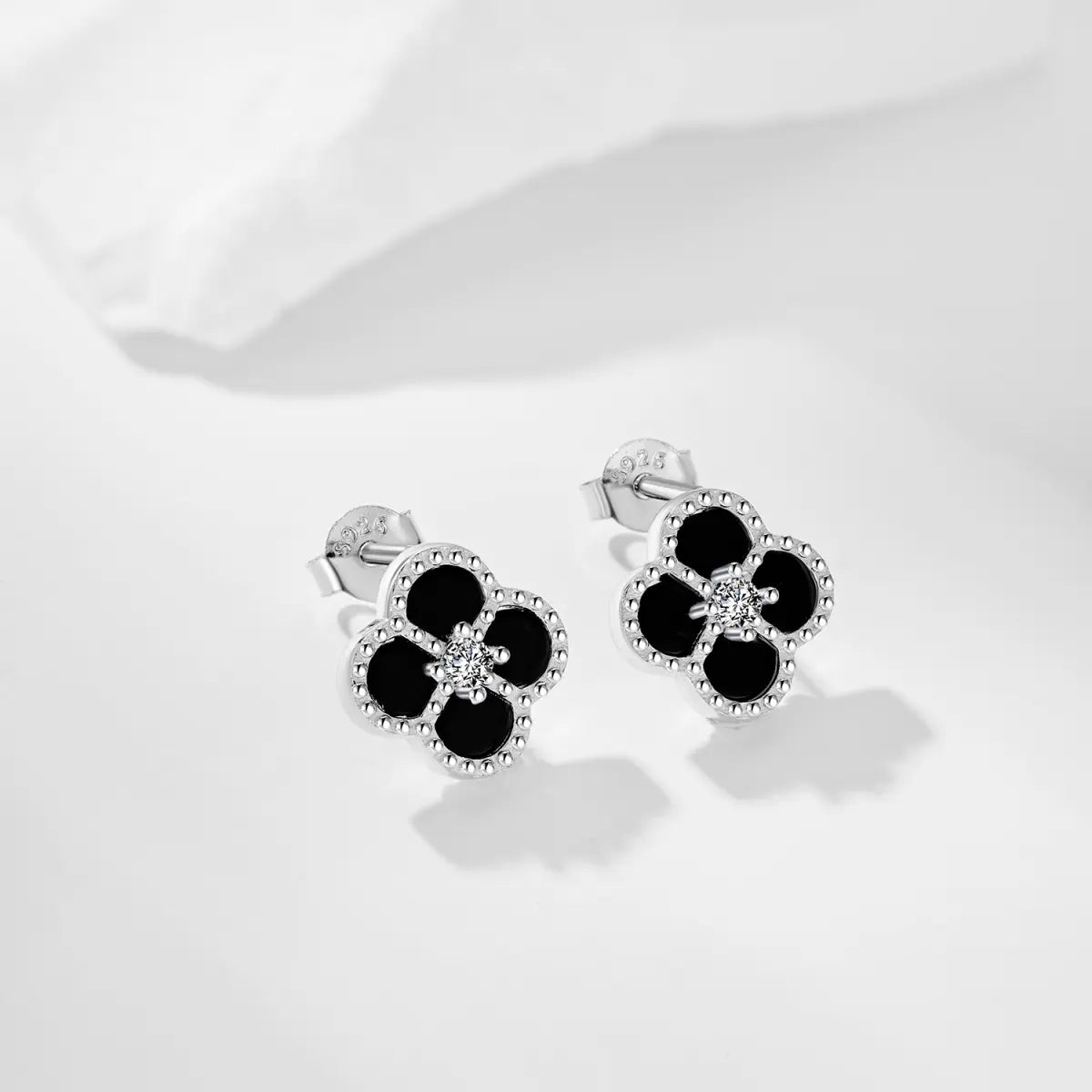 Spring Clover Earrings – 925 Silver 5A Zircon Statement Jewelry