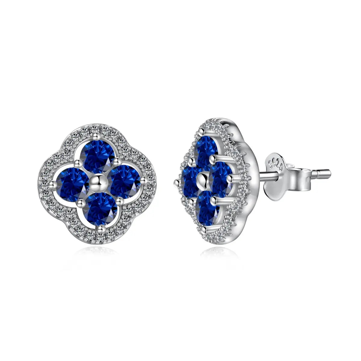 Floral Inspired Statement Earrings – 925 Silver 5A Zircon Jewelry