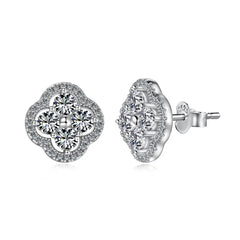 Floral Inspired Statement Earrings – 925 Silver 5A Zircon Jewelry