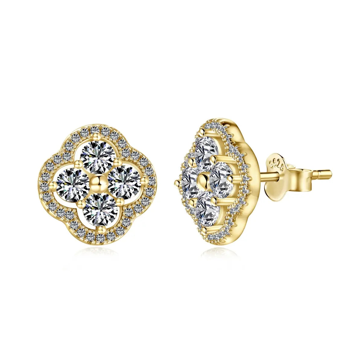 Floral Inspired Statement Earrings – 925 Silver 5A Zircon Jewelry