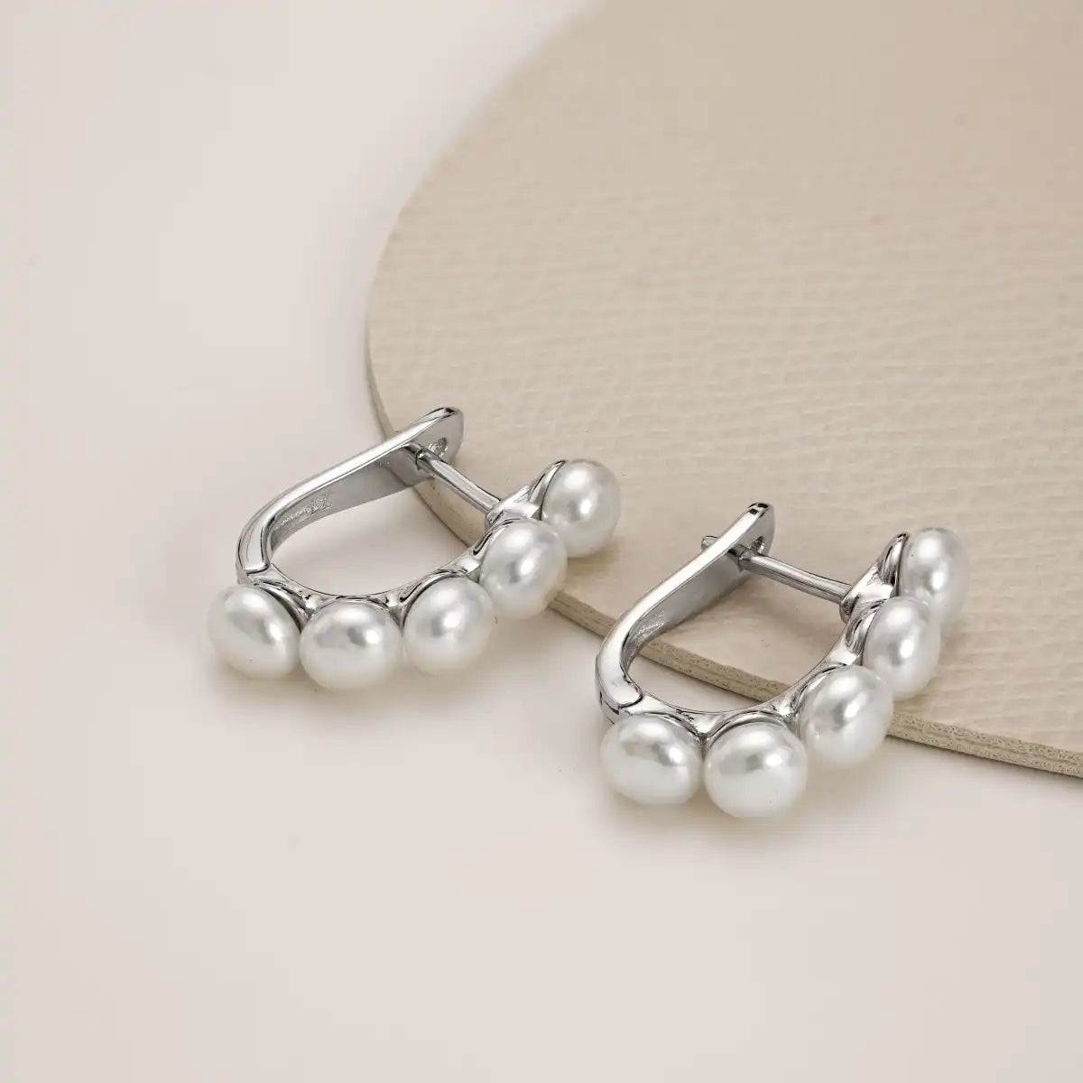 Freshwater Pearl Hook Earrings – 925 Sterling Silver Jewelry