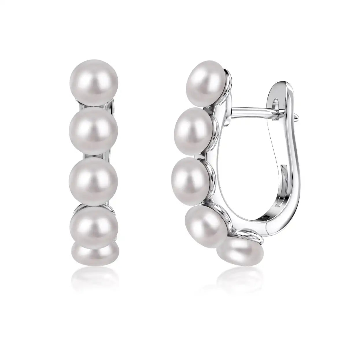 Freshwater Pearl Hook Earrings – 925 Sterling Silver Jewelry