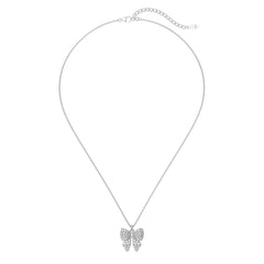 Elegant Butterfly Pendant Necklace – 925 Silver Link Chain For Gifts