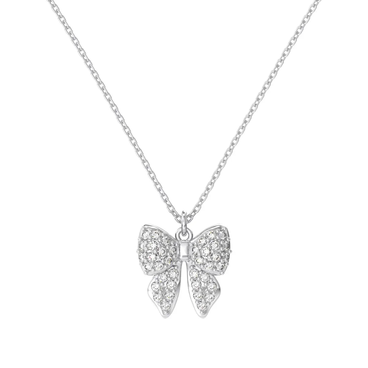 Elegant Butterfly Pendant Necklace – 925 Silver Link Chain For Gifts