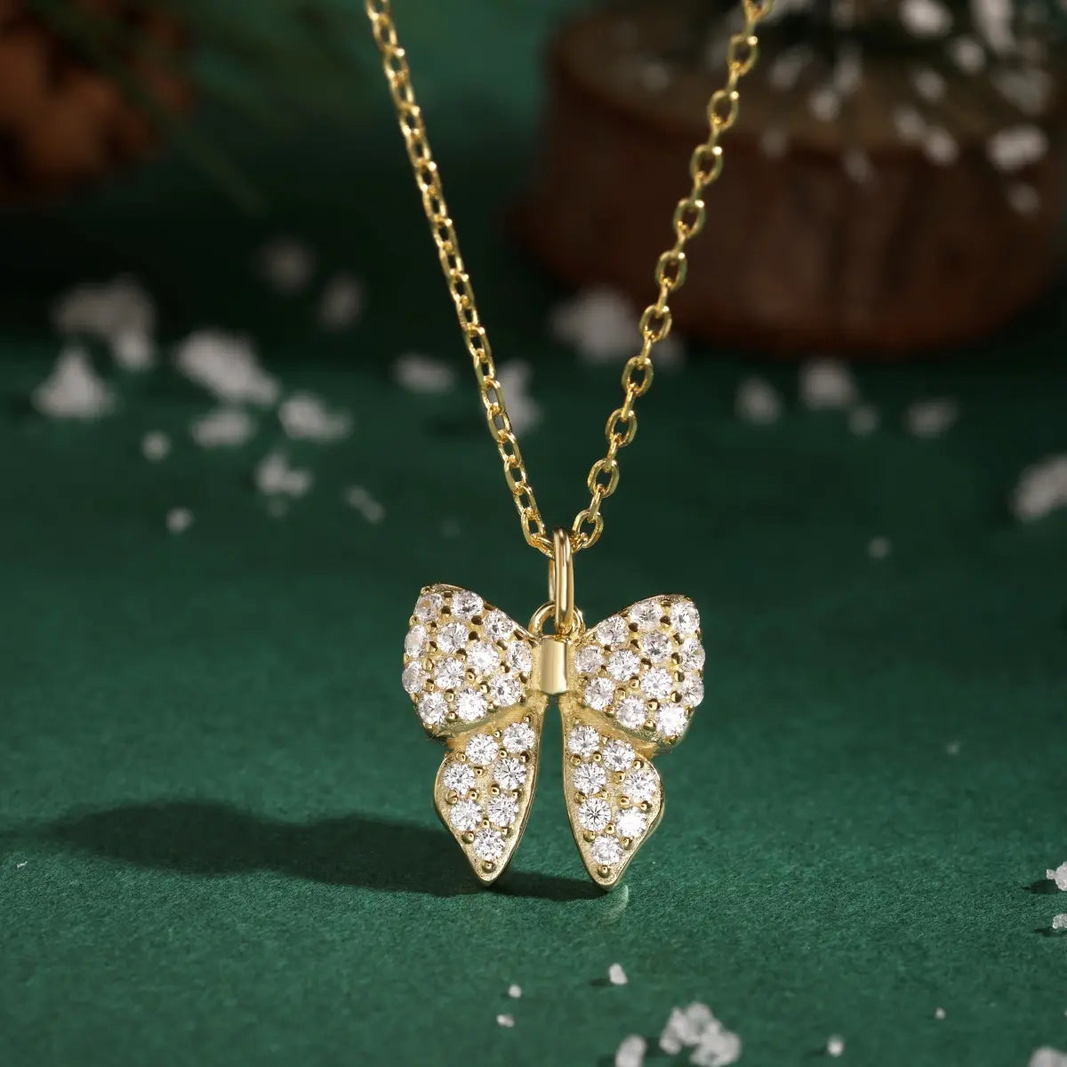 Elegant Butterfly Pendant Necklace – 925 Silver Link Chain For Gifts