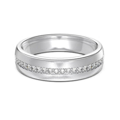 Dainty Frosted Surface 925 Sterling Silver Eternity Band Ring with 5A Cubic Zirconia