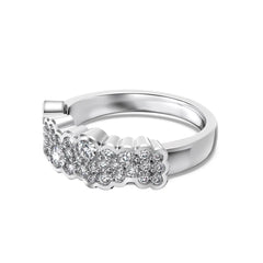 Irregular Band Engagement Ring – 925 Sterling Silver with 5A Zirconia