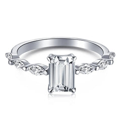 Twist Vine Engagement Ring – S925 Silver with 1 Carat CZ