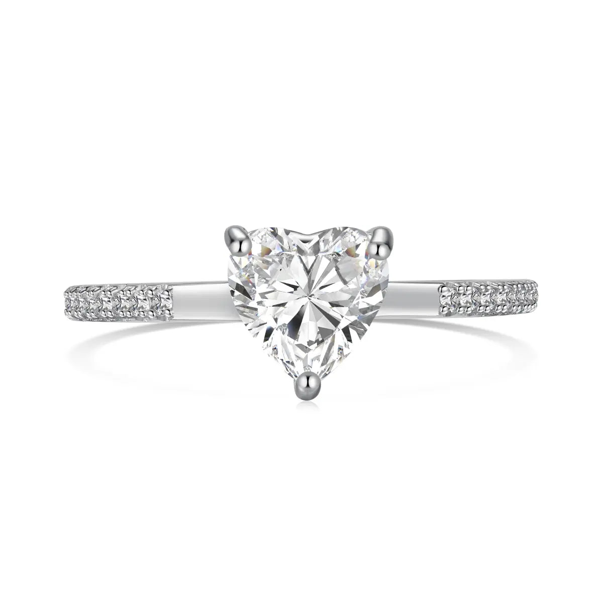 Detachable Heart Shape Ring Set – 925 Sterling Silver with 5A CZ