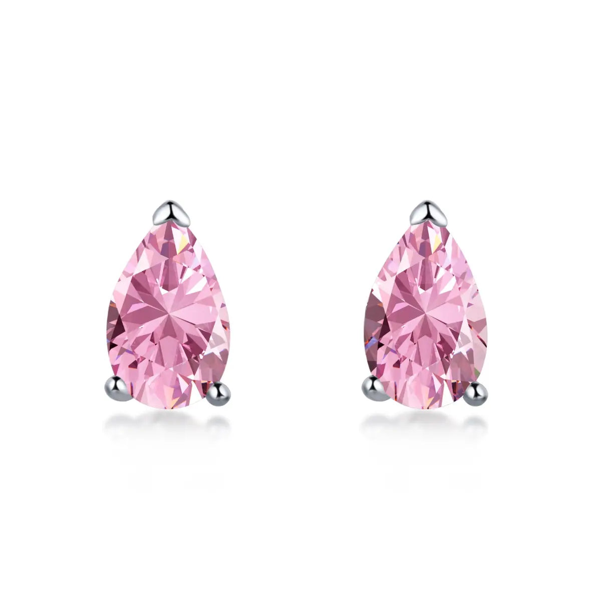 Trendy 925 Sterling Silver Rhodium Plated Fancy Shape Stud Earrings with 5A Cubic Zirconia