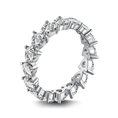 925 Sterling Silver Eternity Ring – 5A Zircon Sparkling Design