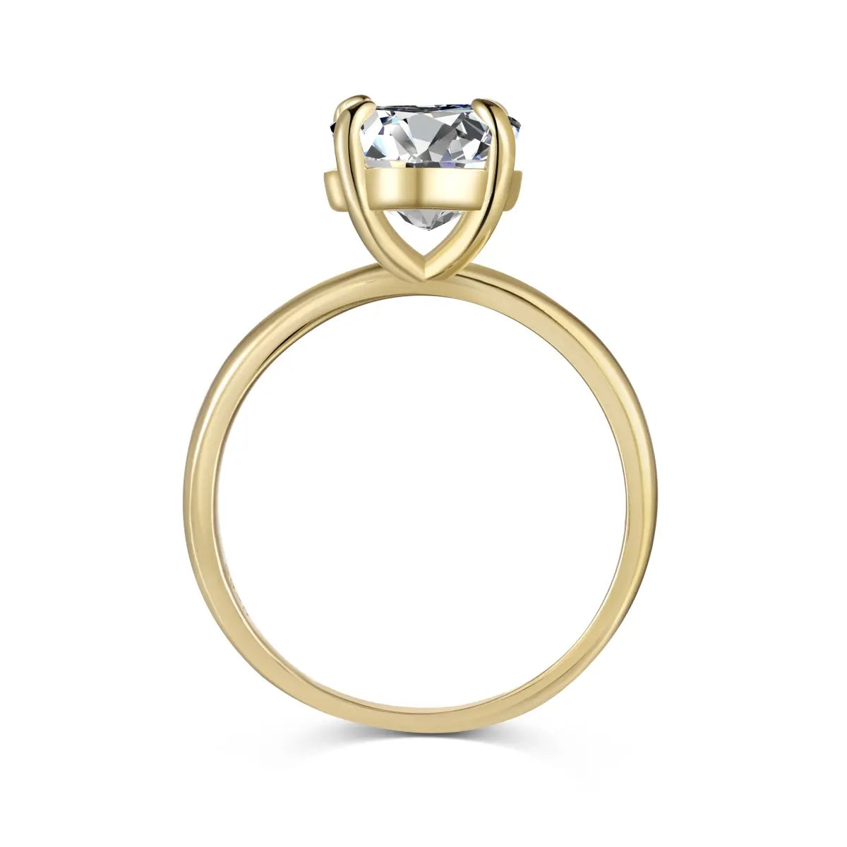 3.5 Carat 8A Crushed Ice Solitaire Ring – 925 Sterling Silver & 18K Gold Plated