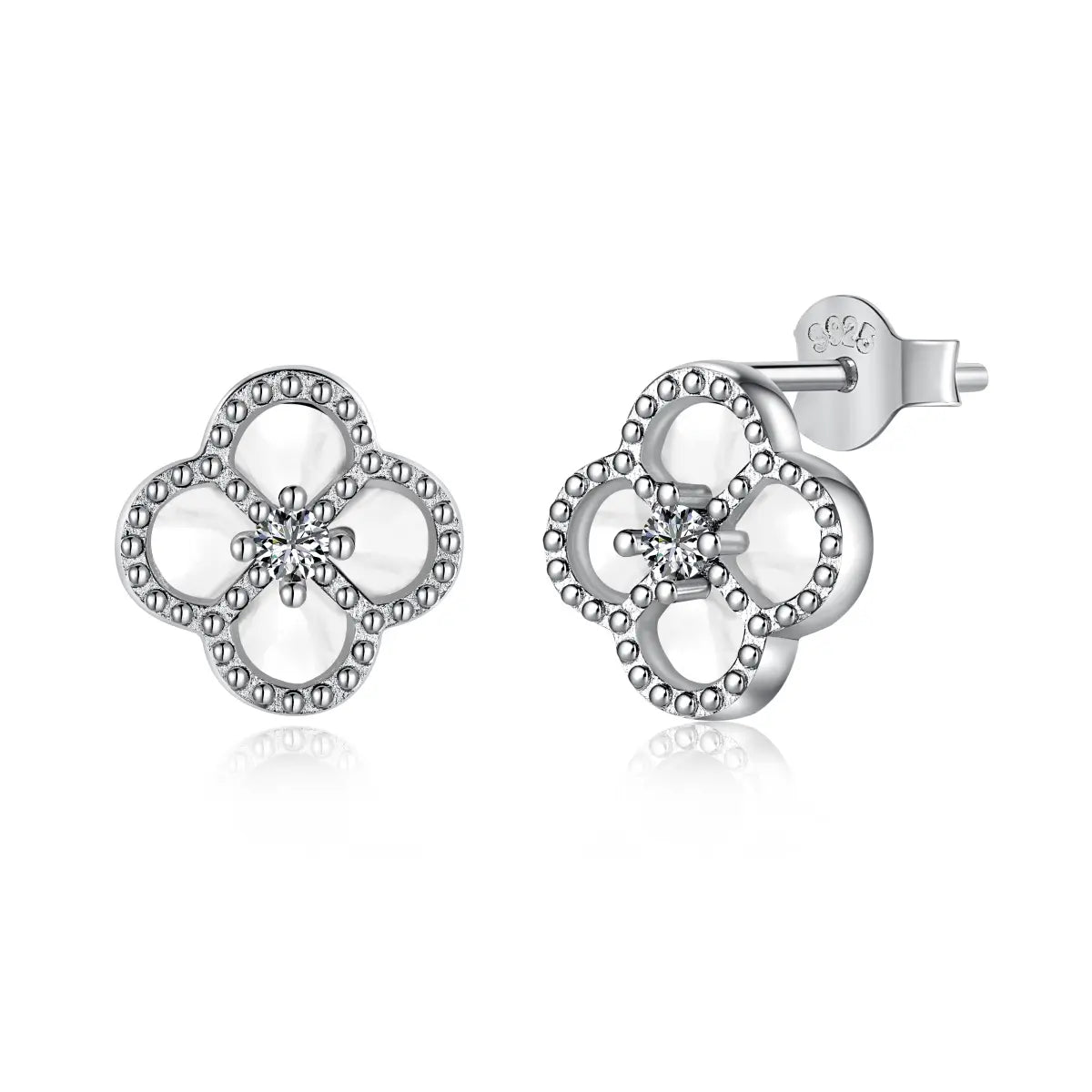 Spring Clover Earrings – 925 Silver 5A Zircon Statement Jewelry