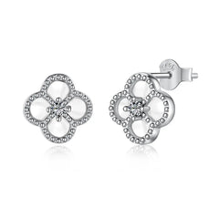 Spring Clover Earrings – 925 Silver 5A Zircon Statement Jewelry