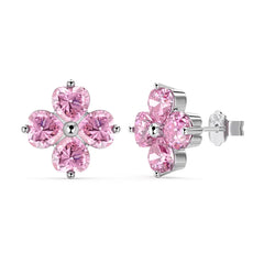 Four-Leaf Clover Earrings – Elegant 5A Zircon 925 Silver Design